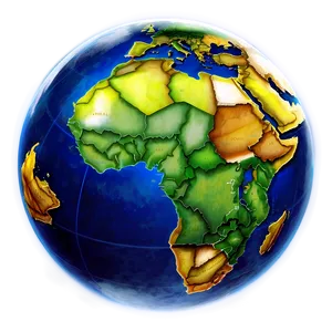 Africa Map In Globe Png Lkw PNG image