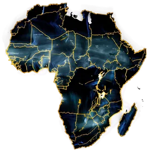 Africa Map Night Lights Png 52 PNG image