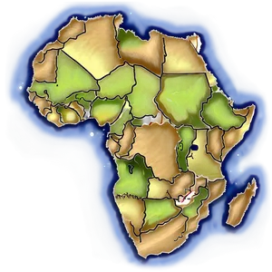 Africa Map Outline With Countries Png 06272024 PNG image