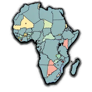 Africa Map With Cities Png 06272024 PNG image