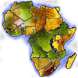 Africa Map With National Parks Png 06272024 PNG image