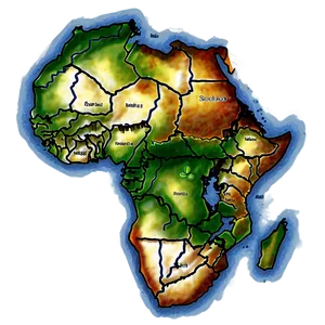 Africa Map With Natural Resources Png Pwa15 PNG image