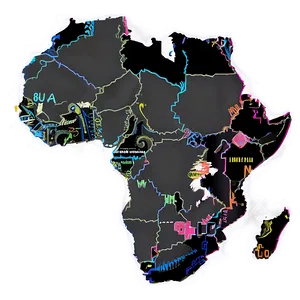 Africa Outline With Capitals Png 53 PNG image