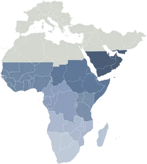 Africa Political Map Chad Highlighted PNG image