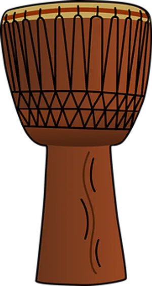 African Djembe Drum Illustration PNG image