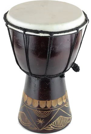 African Djembe Drum Traditional Design PNG image