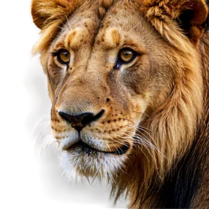 African Lion Visage Png Kjp9 PNG image