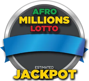 Afro Millions Lotto Estimated Jackpot Banner PNG image