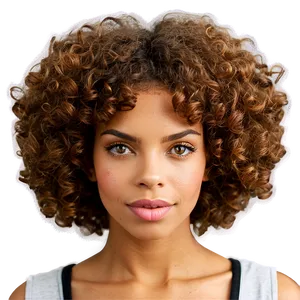 Afro Perm Transformation PNG Qdq