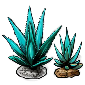 Agave Plant Sketch PNG 06282024