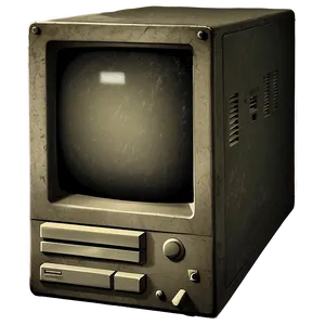 Aged Computer Illustration PNG 05242024