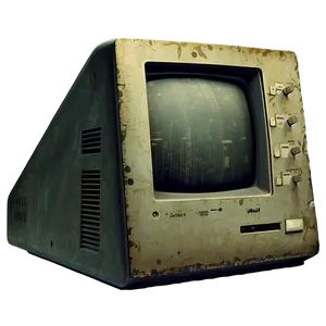 Aged Computer Illustration PNG Opm9