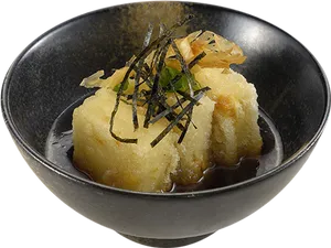 Agedashi Tofu Dish PNG image