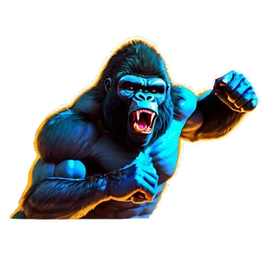 Aggressive Gorilla Mascot PNG Hks33 PNG