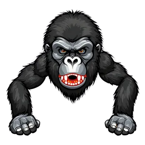 Aggressive Gorilla Mascot PNG Osv PNG