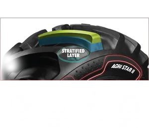 Agricultural Bike Tyre Stratified Layer Technology PNG image