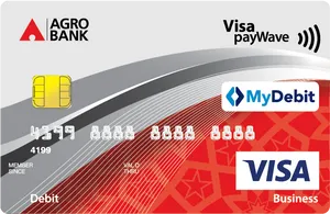 Agro Bank Visa Business Debit Card PNG image