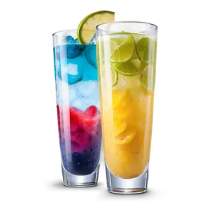 Aguas Frescas In Tall Glasses PNG 96