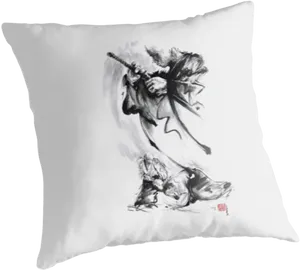 Aikido Martial Art Cushion Design PNG image