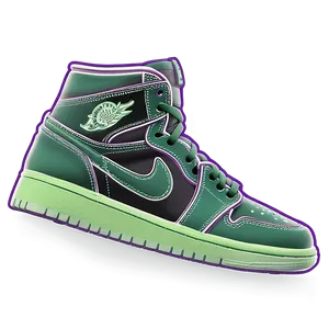 Air Jordan 1 Glow In The Dark PNG Hkb18 PNG