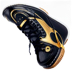 Air Jordan 1 Gold And Black PNG 06202024