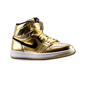 Air Jordan 1 Gold And Black PNG Dcu76 PNG