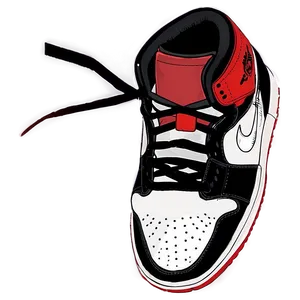Air Jordan 1 Red And Black PNG 06202024