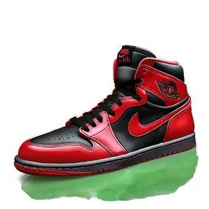 Air Jordan 1 Red And Black PNG 26