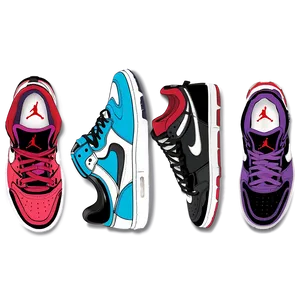 Air Jordan Sneaker Lineup Png Tjr82 PNG image