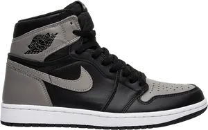 Air Jordan1 Retro High Black Grey PNG image