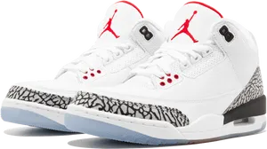 Air Jordan3 Retro Sneakers PNG image