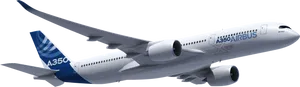 Airbus A350 In Flight PNG image