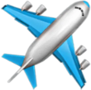 Airplane Emoji Illustration PNG image