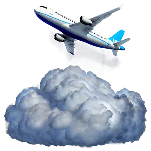 Airplane In Clouds Png Csb PNG image