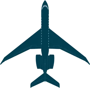Airplane Top View Outline PNG image