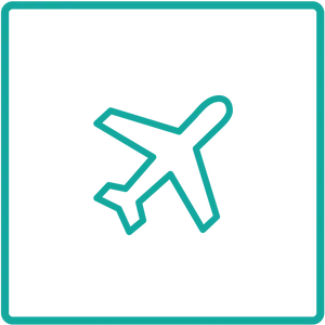 Airplane Travel Icon Blue Background PNG image