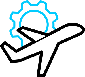 Airplane Travel Settings Icon PNG