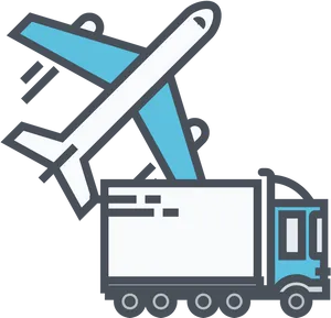 Airplaneand Truck Travel Icon PNG