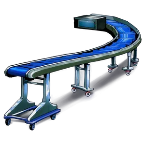 Airport Luggage Conveyor Belt Png 06212024 PNG image