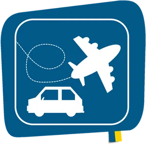 Airport Parking Sign Icon PNG