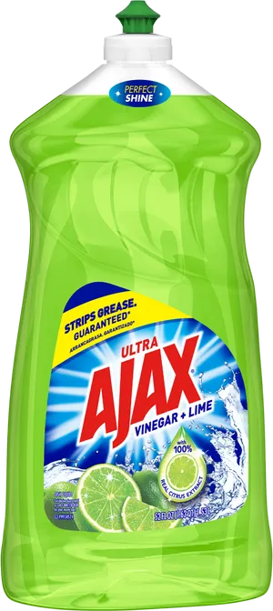Ajax Vinegar Lime Dishwashing Liquid Bottle