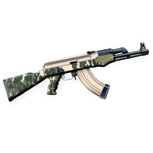 Ak 47 With Camouflage Png 05252024 PNG image