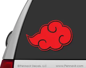 Akatsuki Cloud Decalon Car PNG image