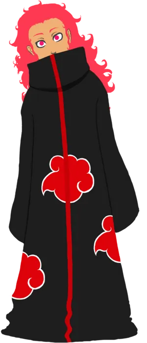 Akatsuki Member Red Hair Anime Character PNG image