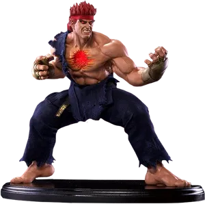 Akuma Street Fighter Statue PNG image