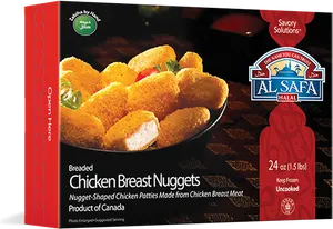 Al Safa Halal Chicken Breast Nuggets Packaging PNG