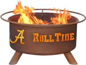 Alabama Fire Pit Roll Tide Logo PNG image