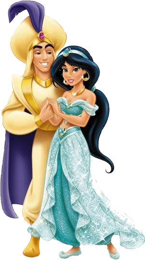 Aladdinand Jasmine Together PNG image