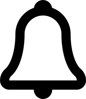 Alarm Bell Icon Black Silhouette PNG