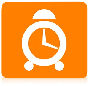 Alarm Clock Icon Orange Background PNG image